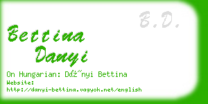 bettina danyi business card